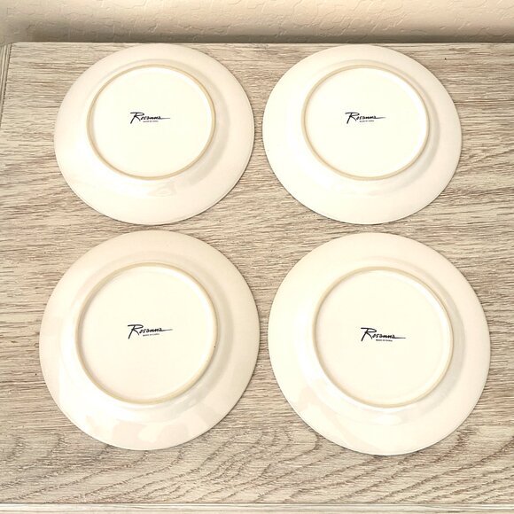Plates Handbag Purse Theme Set 4 Rosanna 8" Dessert Salad Appetizers Ceramic - Picture 6 of 7